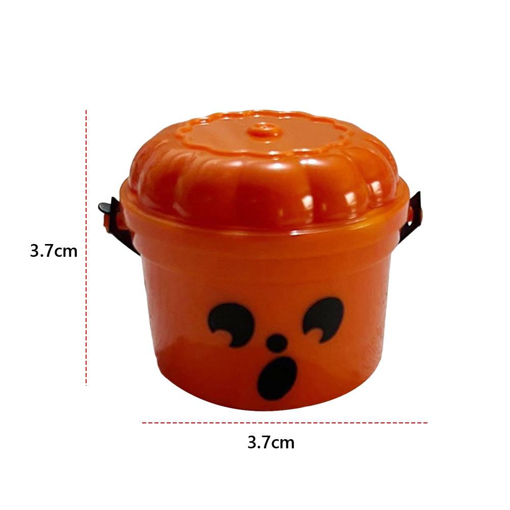 Halloween Mini Nostalgia Bucket with Handles Plastic Storage Buckets Multi-Purpose Spooky Bucket Toy Trick Or Treat Buckets