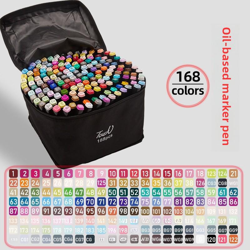 Набор из 48 спиртовых маркеров с двумя наконечниками для студентов и анимационного дизайна