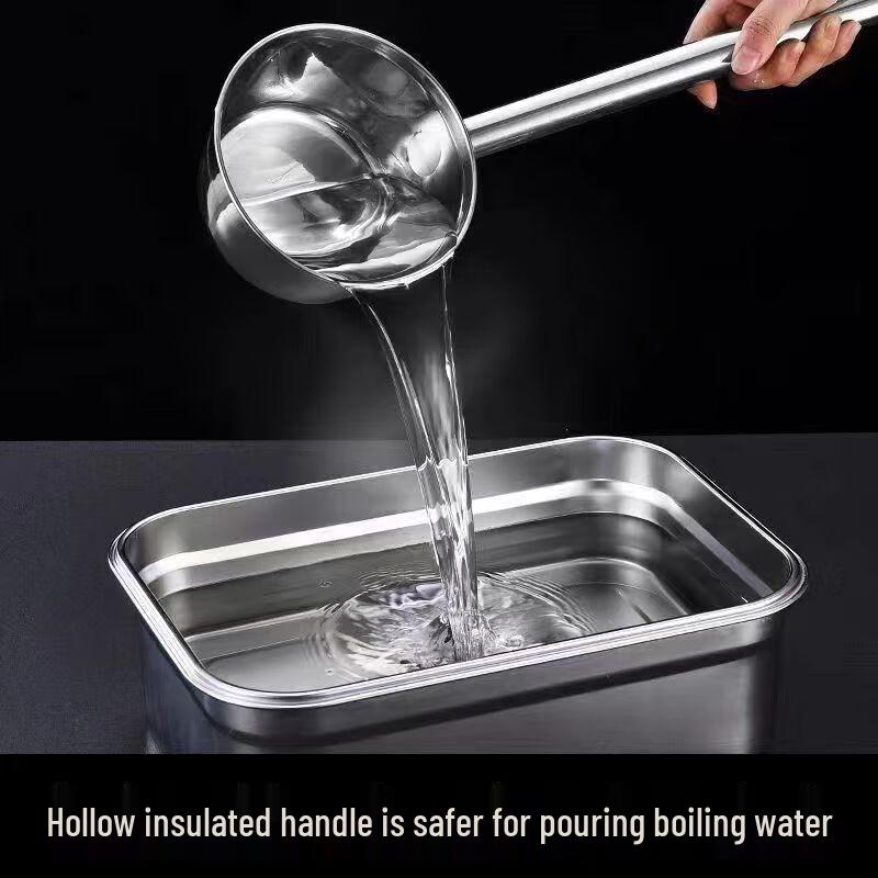 Половник из нержавеющей стали с длинной ручкой для коммерческой кухни