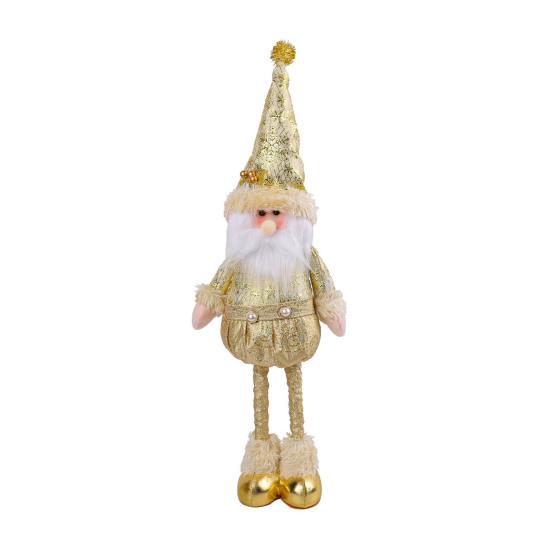 Christmas Gnome Plush Doll Retractable Legs Santa Claus Snowman Elk Ornament Adjustable Standing Figurine Decoration