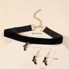 Fashionable Velvet Necklace, Personalized and Cool Ins-style Bat Pendant, Earrings Set, Collar Chain, Choker, Women's