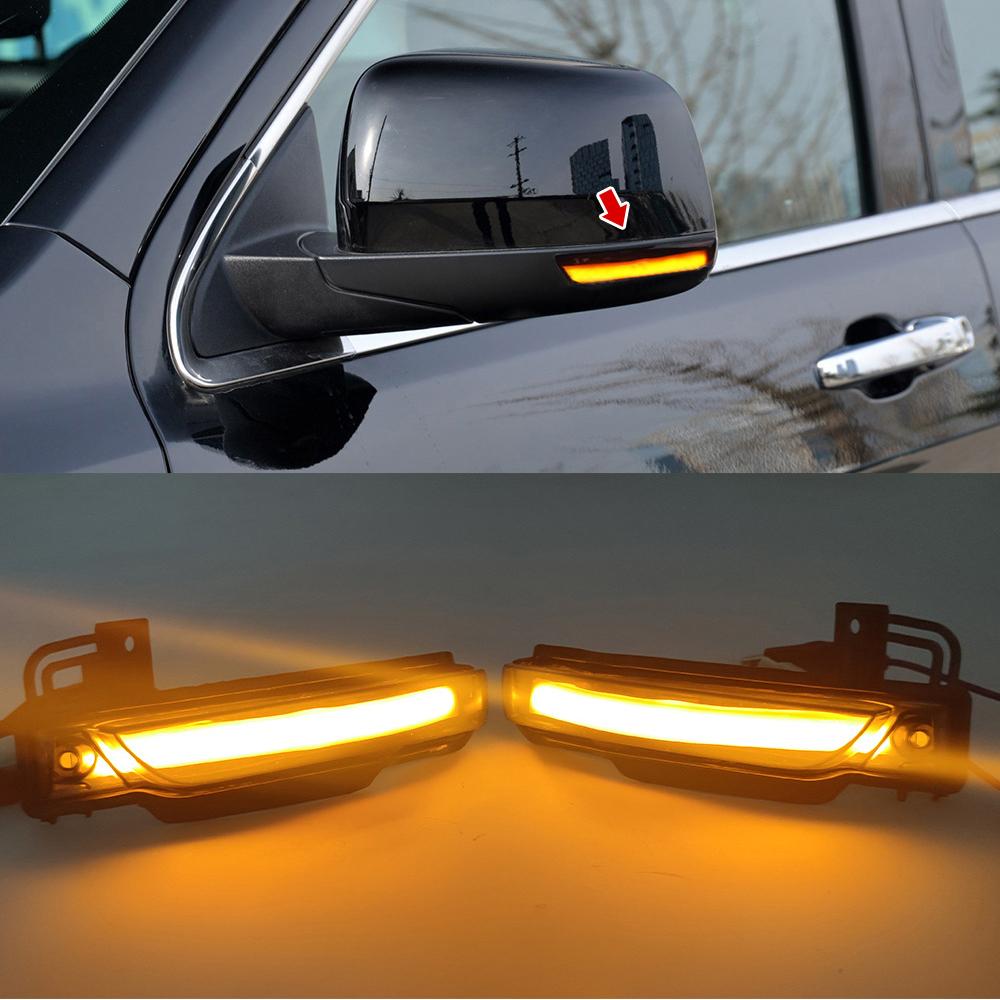2x Dynamic Turn Signal Mirror Light For Dodge Durango Jeep Grand Cherokee 11-22