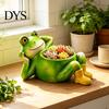 Устойчивый к погодным условиям цветочный горшок, Милый горшок-лягушка, Декоративный смоляной горшок, Забавное садовое украшение в пасторальном стиле для суккулентов, для дома