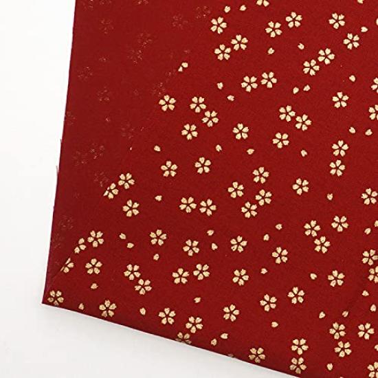 Raw Wool Cut 110cm X Japanese Approximately 110cm X Purple Cloth, 50cm, Pattern, Japanese-style Print, Gold, 3-132, 50cm, 3.