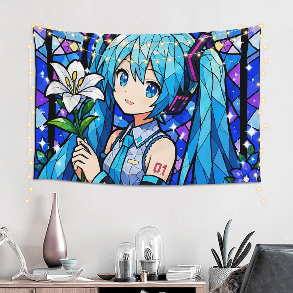 Hatsune Miku Cutecore Tapestry Wall Hanging Blanket Tapestry Home Decor Items Wall Decorations