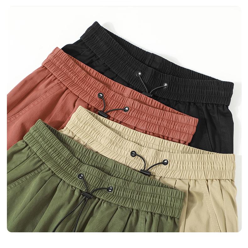 Широкие брюки-карго для женщин с эластичным шнурком на талии
