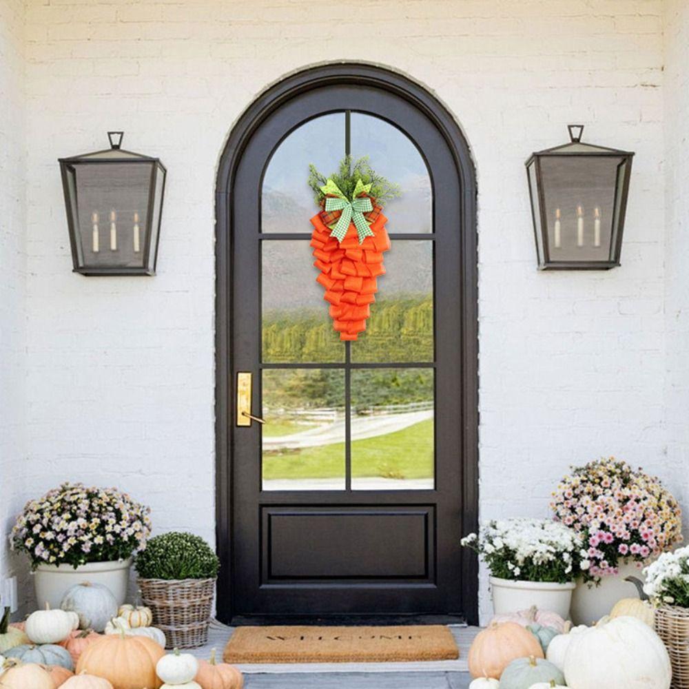 Cute Spring Carrot Door Hanging Handmade Front Door Hanging Garlands Kids Gifts