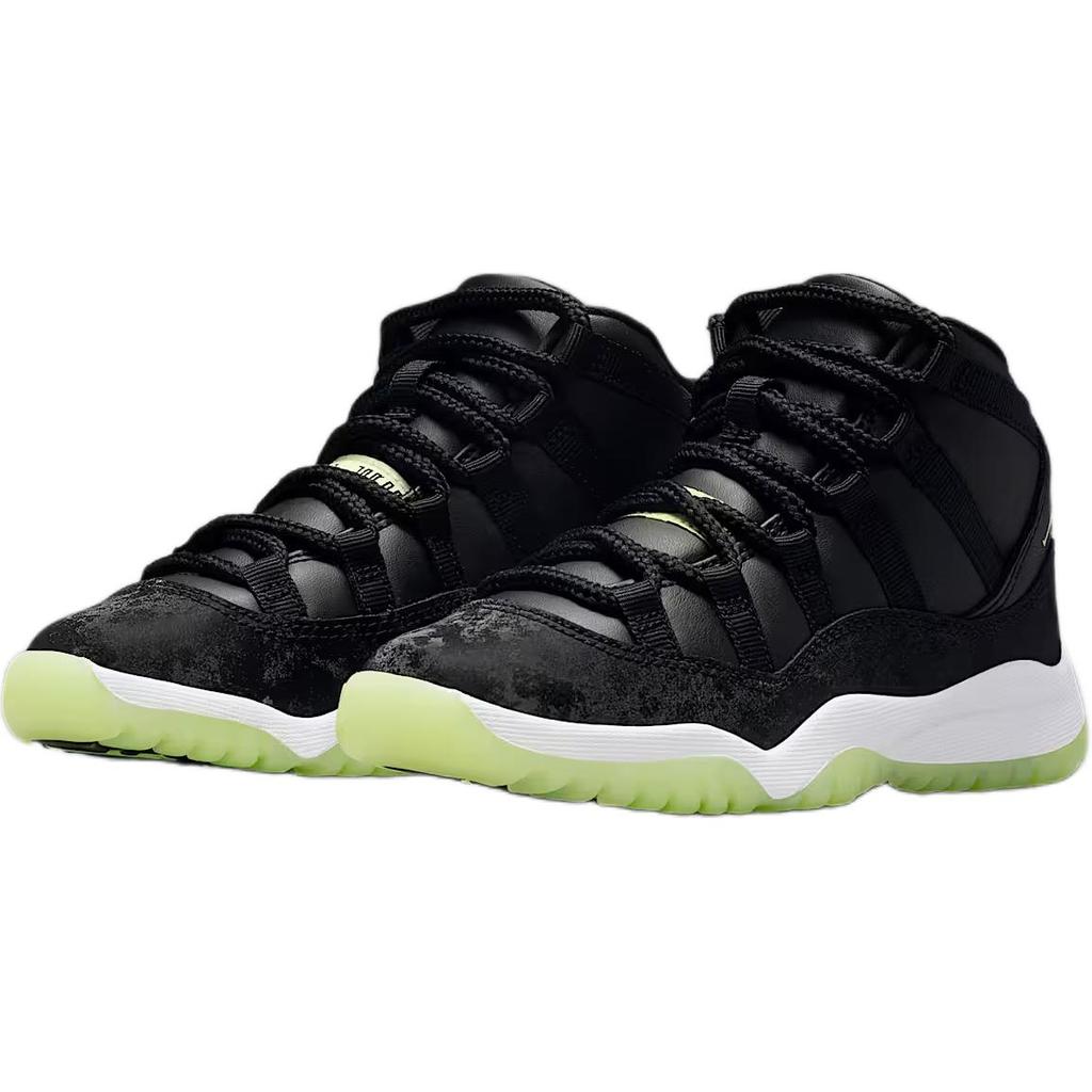 Air Jordan 11 Retro PS Черный Темно-изюм Детские Кроссовки Серый Белый Едва-Вольт IB1379-001