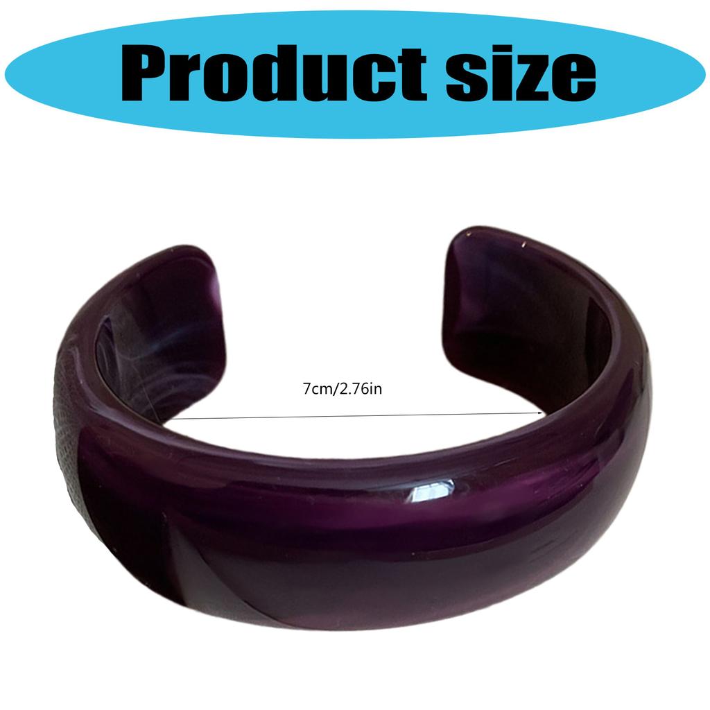 Акриловый широкий геометрический браслет, преувеличенный браслет, эффектные аксессуары, акриловая текстура, подходит для женщин, подарок