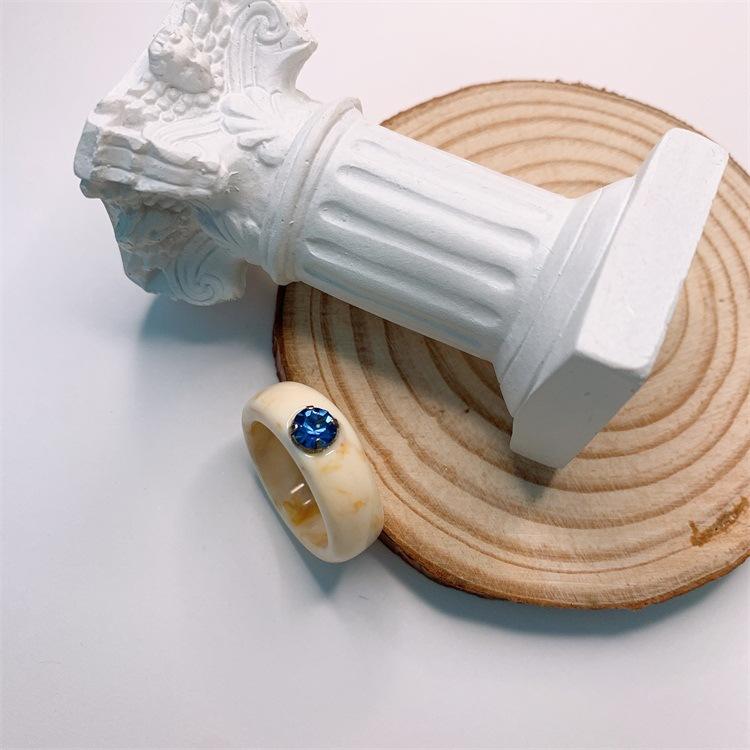 Новые Модные Разноцветные Акриловые Стразы Смоляные Кольца Для Женщин Девушек Корейские Прозрачные Геометрические Квадратные Круглые Кольца Бижутерия 2026