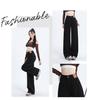 American Black Straight Jeans Women's Autumn New Versatile High Street Loose Floor Pants Wide Leg Pants Pants