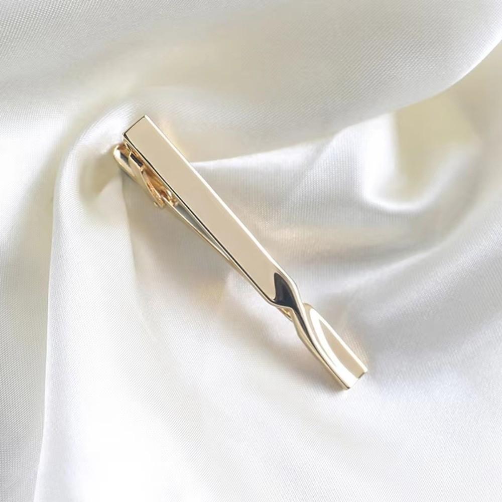 Elegant Classic Men's Tie Clip Metal Lightweight Tie Pin Portable Tie Clasp for Wedding Ceremony