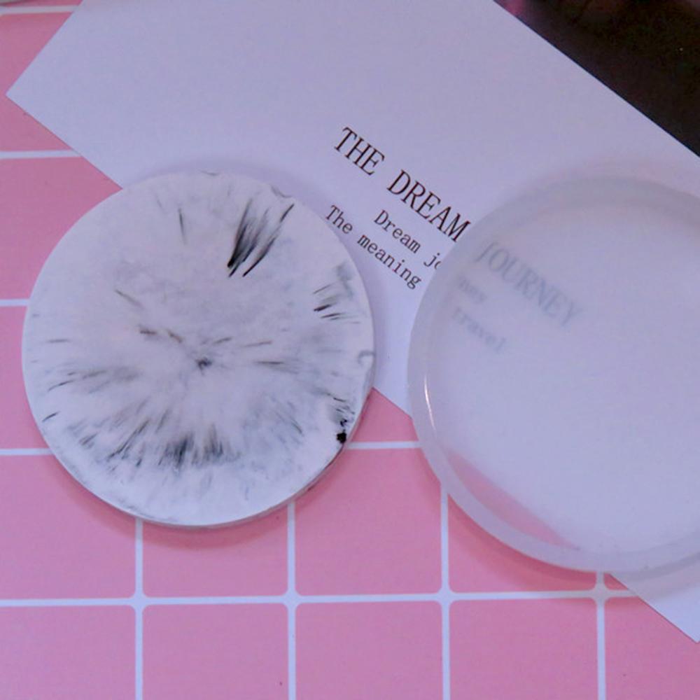 Pendant Agate Cup Mad Silicone Epoxy Resin Casting Molds Coaster Mold Round Jewelry Making Mould