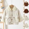 Children'S Jacket Winter Children'S Plus Velvet Thick Lamb Wool Top Baby Corduroy Clothes Autumn And Winter Coat
