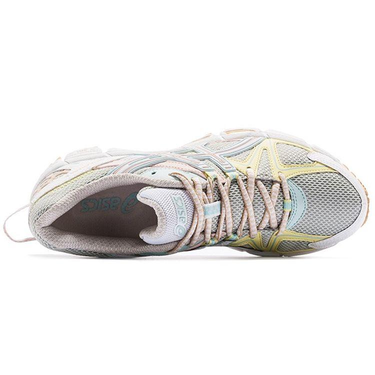 Asics Женские кроссовки Gel-Kahana 8 из сетчатой ткани, низкие, повседневные, для бега, белые, розовые, желтые, 1012A978-020