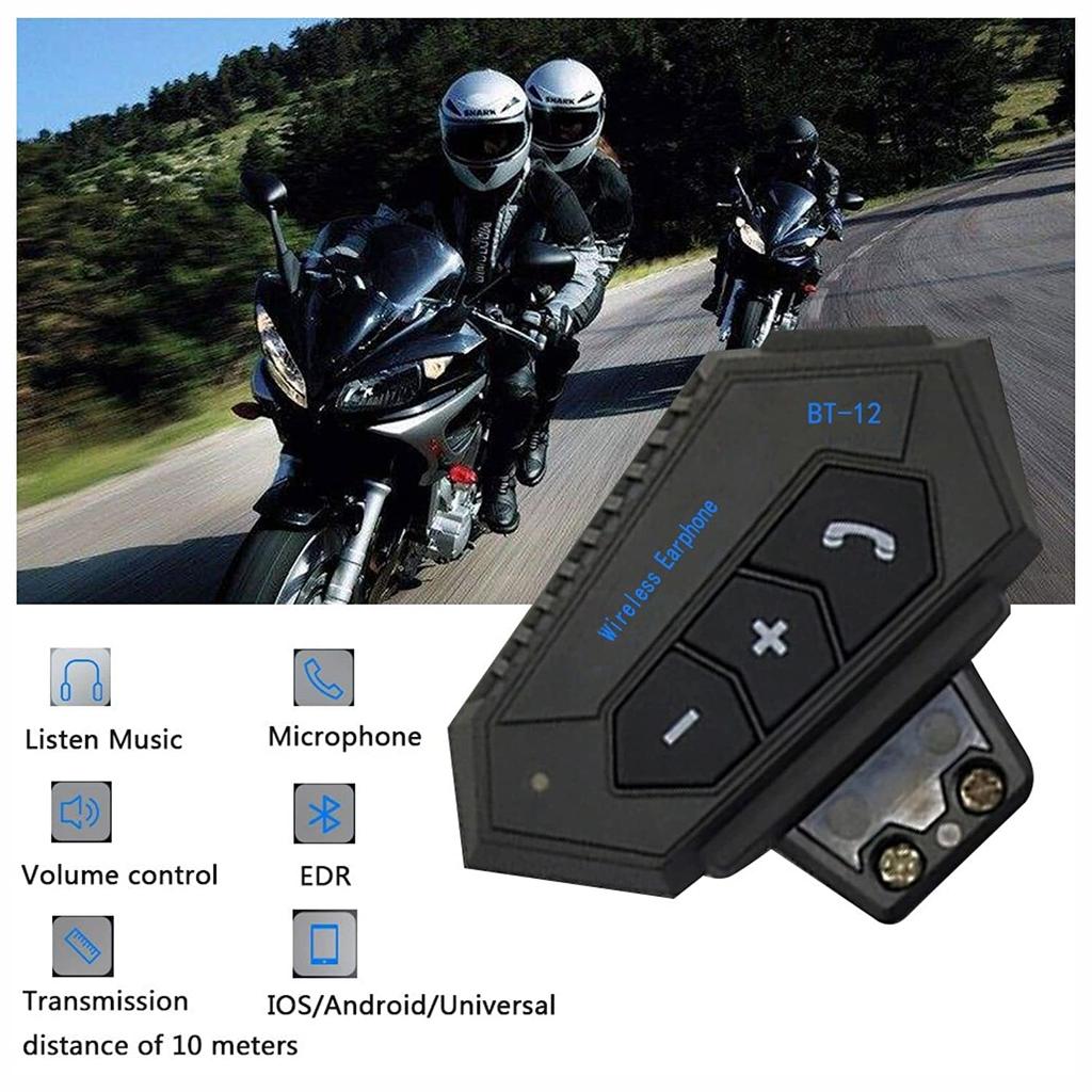 2023 мотоциклетная гарнитура для шлема BT 5,0, беспроводной комплект громкой связи, стереофонический водонепроницаемый динамик для музыкального плеера с защитой от помех