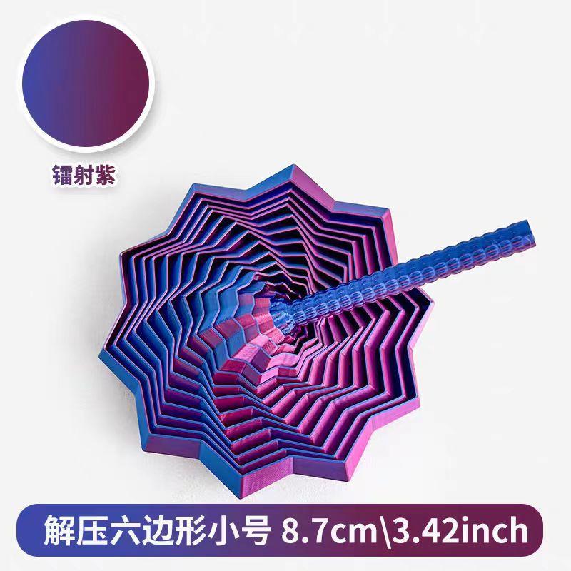 3D Printed Decompression Star Optical Illusion Folding Children's Puzzle Toy Polygonal Radish Tower Spiral Three-dimensional