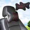 Comfortable Bone Leather Safety Restraint Head Neck Rest Pillow Car Seat Headrest Cushion Pad