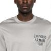 Emporio Armani Мужская футболка с принтом букв и логотипа, круглым вырезом, коротким рукавом, серая 3D1TA2-1JUVZ-06H2