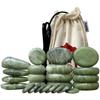 Tontin Jade Glazuur Hot Stone Massage Set Massager Terug Massageador Gezondheidszorg Stenen Voor Massage Wervelkolom Basalt Lava Steen Spa