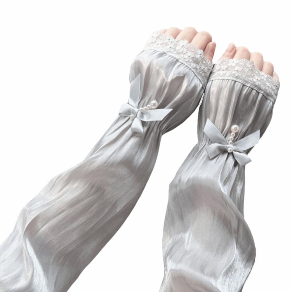 Breathable Sun Protection Sleeves Long Sleeves Arm Sun Sleeves Cooling Lace Arm Cover Cycling
