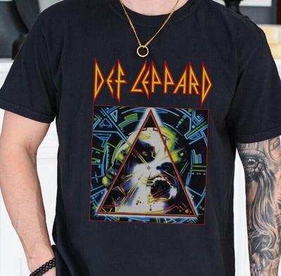 Футболка Def Leppard Hysteria Рок-группа на Винтажном Черном Comfort Colors 1717