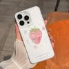 Акварельный чехол для телефона с клубничным горошком для iPhone17ProMax, полноразмерный Apple 16, противоударный жесткий чехол 15