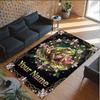 Frog Theme Crystal Velvet Floor Rug Personalized Custom Name Text Warm Carpet Home Decoration