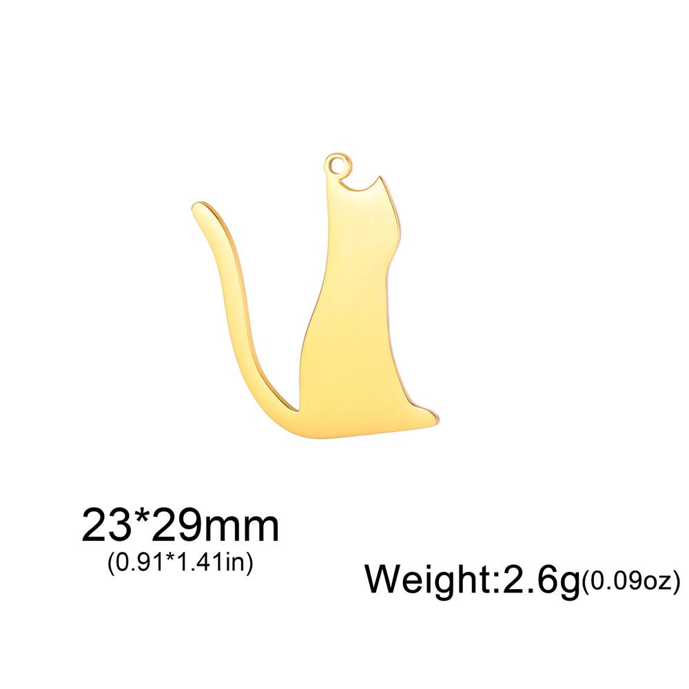 My Shape 5 шт. Прекрасный кулон-кошка Милые кошки с длинным хвостом Котята Животные Шармы из нержавеющей стали для изготовления ожерелий Бижутерии Подарки DIY