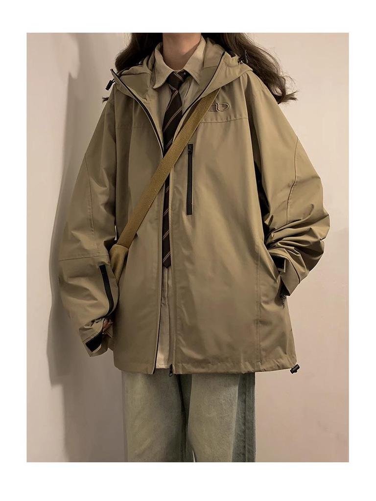 Женская весенняя куртка для альпинизма в американском винтажном стиле 2025 года - Модное повседневное пальто для активного отдыха