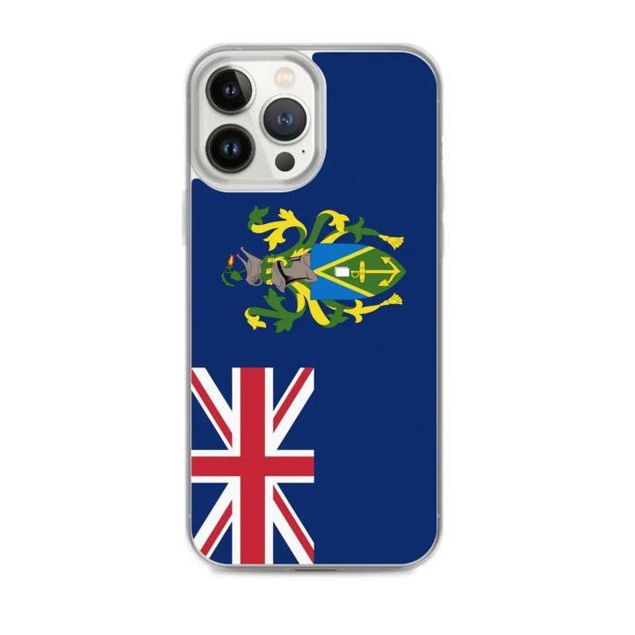 Coque iPhone - Drapeau Îles Pitcairn - Souple - Multicolore - TPU - Compatible iPhone 13 Pro Max