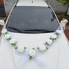 New DIY Artificial Flower Wedding Car White Rose Artificial Flower for Wedding Car Decoration Bridal Car Decorations Flower Gift