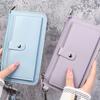 Women's Wallet Multi-functional Fashion PU Leather Long Zipper Wallets Multi-card Position Clutch Buckle Tassel Student Wallet