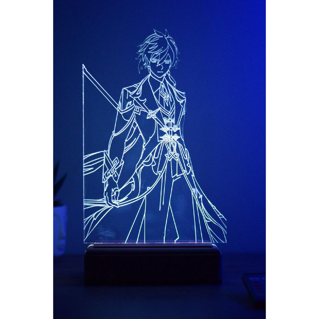 Zhongli Genshin Impact 16-цветный ночник