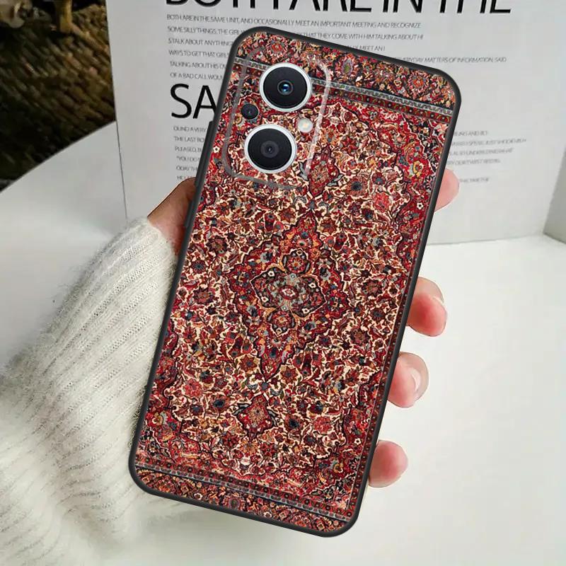 Persian Carpet Floral Pattern Case For OPPO Reno 8 7 6 5 4 Lite 8T 5Z 4Z 10 11F OPPO Find X5 X6 Pro X2 Neo X3 Lite Cover