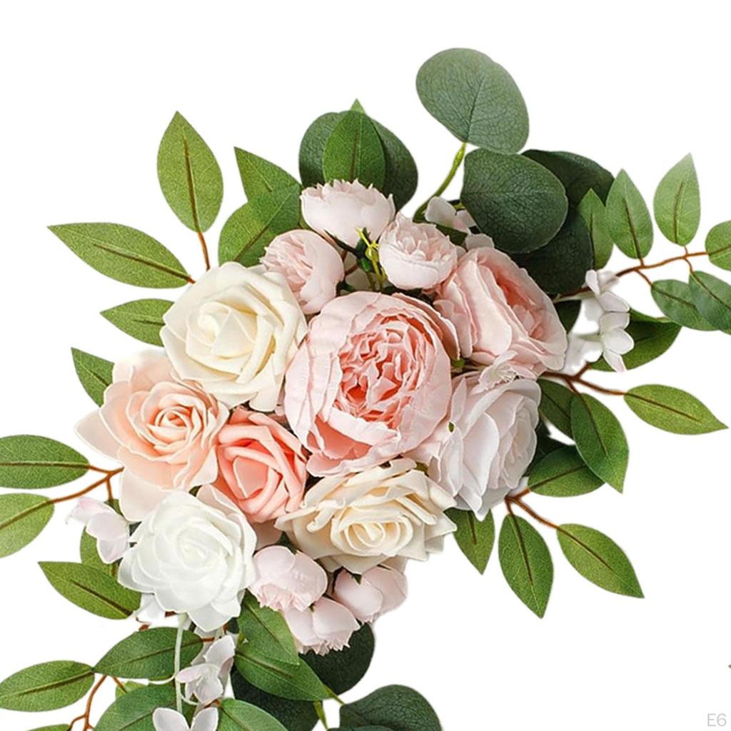 Свадебная арка с цветами, угловой цветочный ряд, декор, подвесная цветочная гирлянда для входной двери для