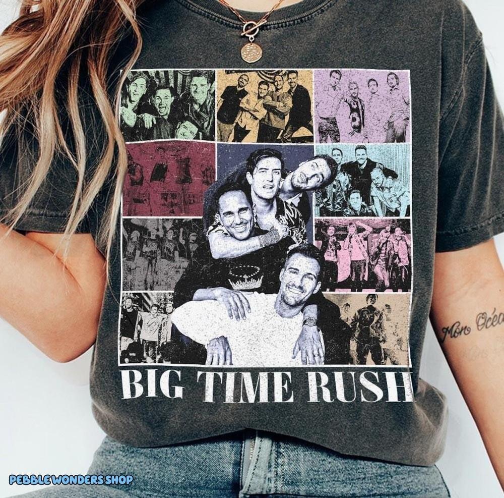 90s Big Time Rush Band Black Short Sleeve Tour 2025 T shirt Remake tee NH22106 Unisex T-Shirt