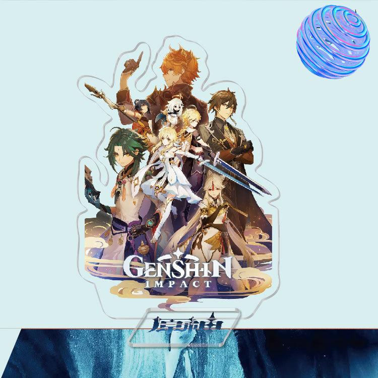 Anime Game Genshin Impact Peripheral Acrylic Cosplay Character Hero Theme Stand Acrylic Figure Stand Model Plate Desk Decor Ornament Gift