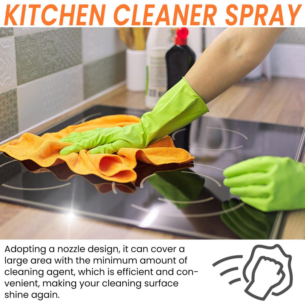 Kitchen Degreaser Spray Heavy Duty Oil Stain Remover for Stove Range Hood Sink Counter Cleaning 100ml