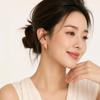 Stainless Steel Multi Color Earrings Exquisite Ear Jewelry Fashion Teardrop Stud Earrings  Women