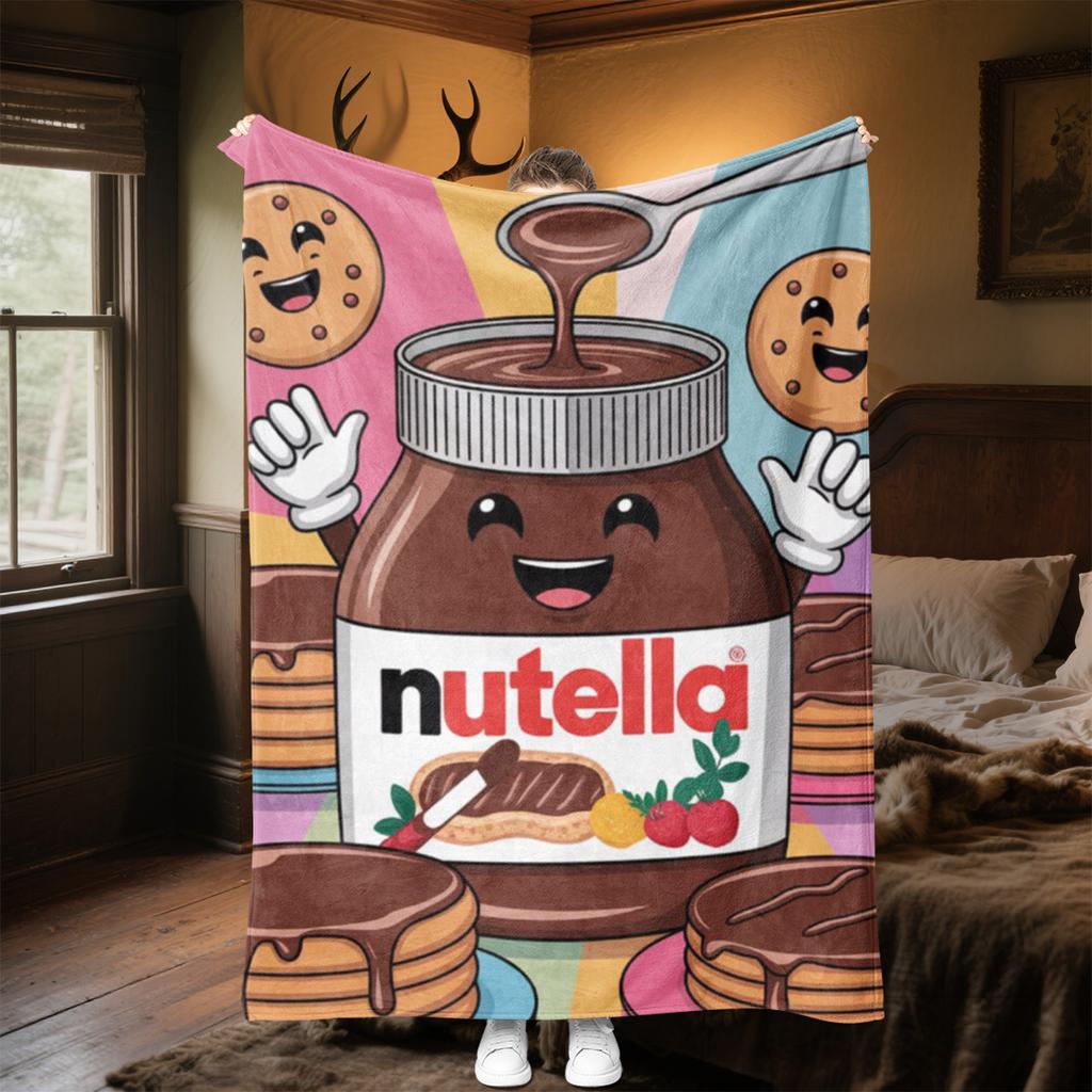 Nutella Waffles Delight Soft Comfortable All Seasons Sofa Office Naps Outdoor Travel Perfect Great Gift