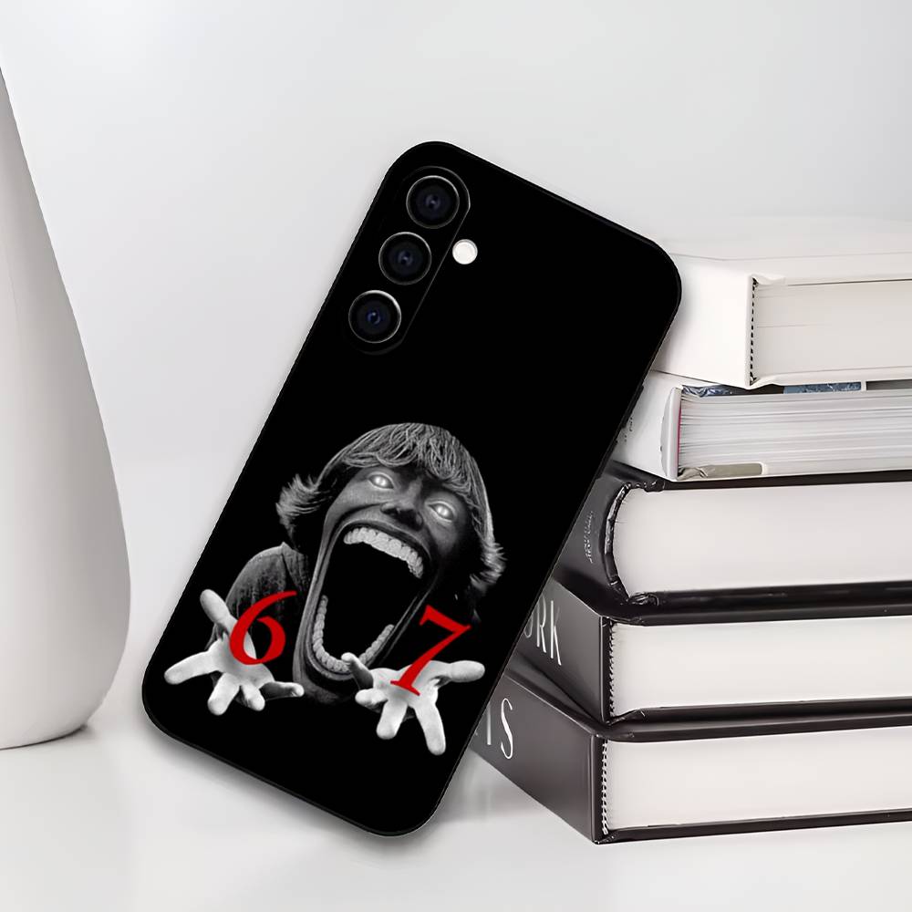 Six Seven 67 Phone Case For Samsung Galaxy A73,A72,A71,A70,A53,A52,A51,Soft Silicone Black Cover