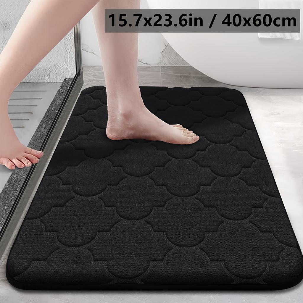 Коврик для ванной из быстросохнущей пены с эффектом памяти, 1 шт., нескользящий впитывающий коврик для ванной комнаты, идеально подходит для ванной комнаты, спальни, декора кухни