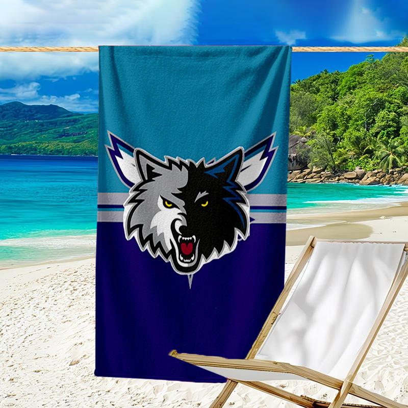 Timberwolves Logo Quick-Dry Microfiber Beach Towel Super Soft & Absorbent for Bath, Beach, Travel Bath Time Accessory, Fan gifts