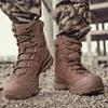 Men's Boots High Quality Hiking Boots Men's Outdoor Boots Non Slip High Top Training Boots Men's Plus Size Jungle Hunting Boots