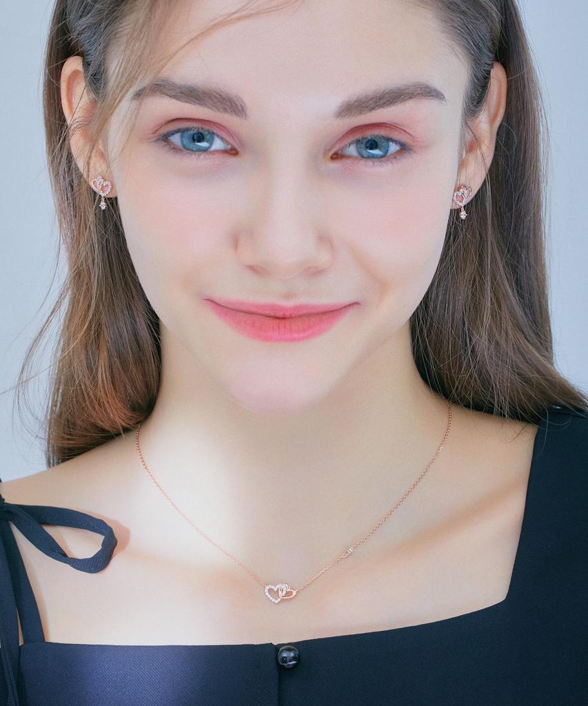Ожерелье Jestina с двойным сердцем (Jjljnq1Bs308Sr420)