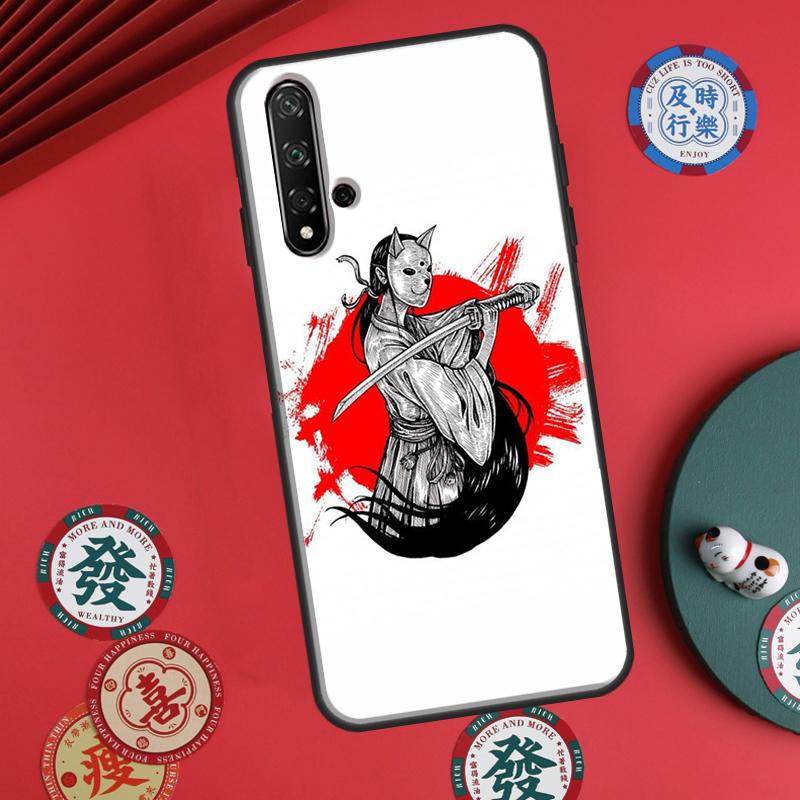 Чехол Аниме Девушка Самурай для Huawei P20 P40 P30 Lite P60 Pro Nova 12s 11i 12i 10 9 SE 5T Y91 Y90 Y60 Y70 Y72 Y61