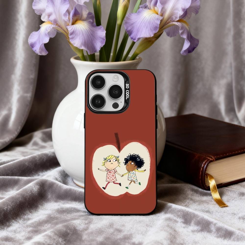Чехол для телефона C-Charlie-E и L-Lola-A для iPhone 17, 16, 15, 14, 13, 12, 11 Plus, Pro Max Конфетный Посеребренный Внутренний Чехол