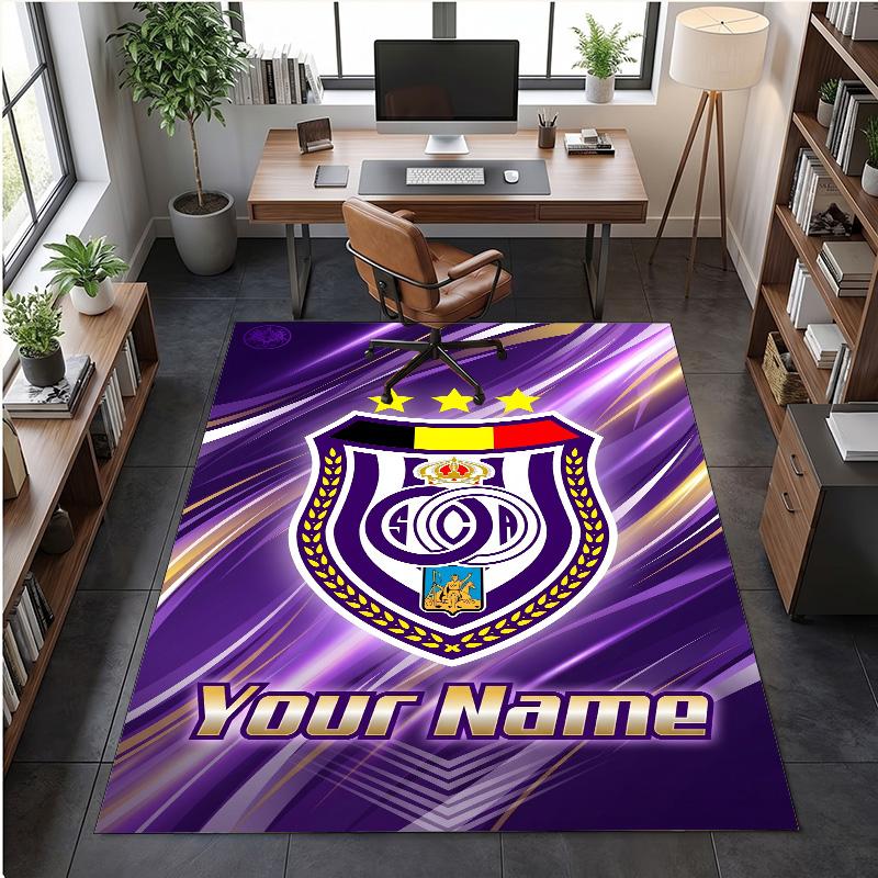 Crystal Velvet Rug Anderlecht FC Print Custom Name Text Floor Mat Home Decor
