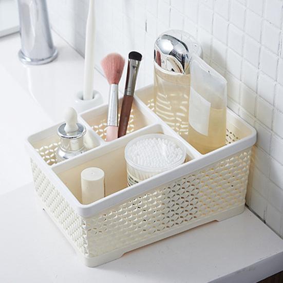 Коробка для хранения Полая противоскользящая полипропиленовая многосеточная ручка Канцелярские принадлежности Косметический органайзер Классные принадлежности